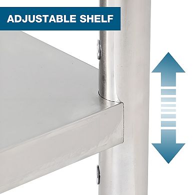 ELEMENT ACE Commercial Stainless Steel Kitchen Prep Table with Under Shelf