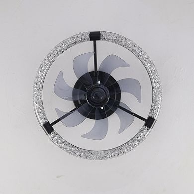 ELEMENT ACE Flush Mount Ceiling Fan with LED Light and Remote Control