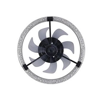 ELEMENT ACE Flush Mount Ceiling Fan with LED Light and Remote Control