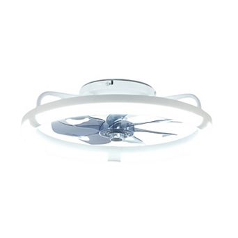 ELEMENT ACE Flush Mount Ceiling Fan with LED Light and Remote Control