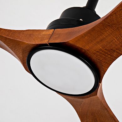 ELEMENT ACE Modern Solid Wood Ceiling Fan with Integrated LED Light and Remote Control