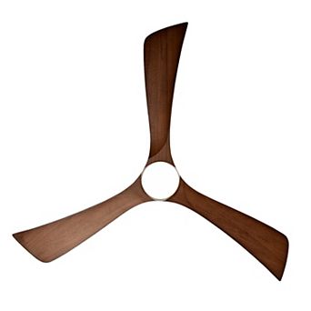 ELEMENT ACE 52-Inch Solid Wood Blade Ceiling Fan with Integrated Light and Remote Control