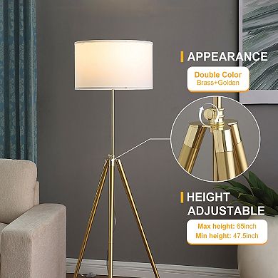 ELEMENT ACE Adjustable Height Modern Tripod Floor Lamp for Living Room and Bedroom
