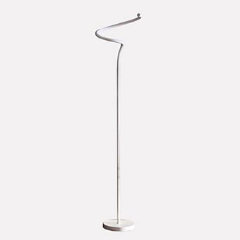 ELEMENT ACE 52.5-Inch LED Curvilinear S-Curve Spiral Tube Angled Floor Lamp