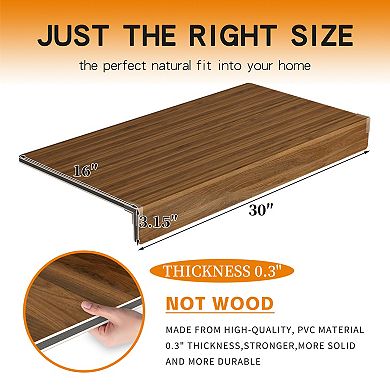 ELEMENT ACE 5-Piece Foamed PVC Wire Shelf Covers for Closet and Pantry Storage