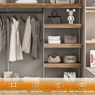 ELEMENT ACE 5-Piece Foamed PVC Wire Shelf Covers for Closet and Pantry Storage