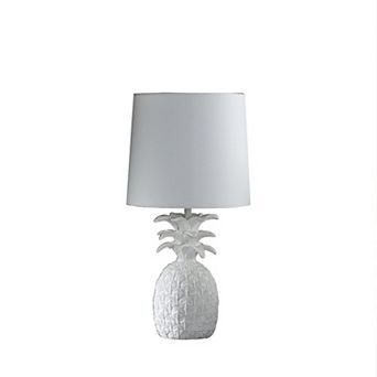 ELEMENT ACE Tropical Pineapple Accent Table Lamp with Cotton Linen Shade