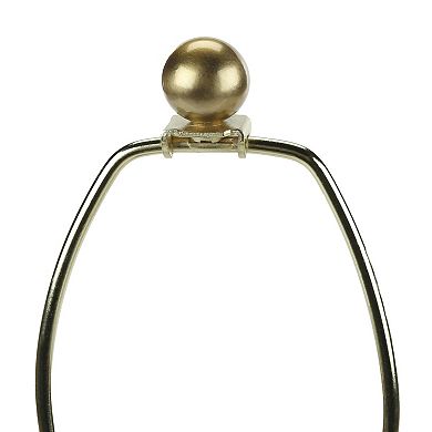 ELEMENT ACE Ceramic Table Lamp with Linen Fabric Shade and Transitional Design