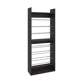 Aline Shoe Rack, 2 Shelves, Black Wengue