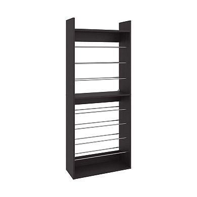 Aline Shoe Rack, 2 Shelves, Black Wengue