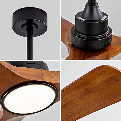 ELEMENT ACE 52 Inch Wood Ceiling Fan with Remote Control and Reversible DC Motor