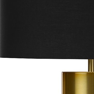 ELEMENT ACE Contemporary Table Lamp with Black Concrete Base and Fabric Shade