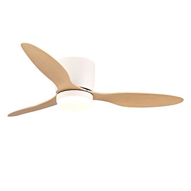 ELEMENT ACE Ultra-Slim Flush-Mount Ceiling Fan with Remote Control and Light
