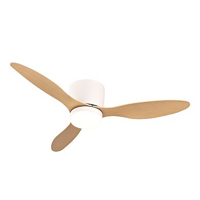 ELEMENT ACE Ultra-Slim Flush-Mount Ceiling Fan with Remote Control and Light
