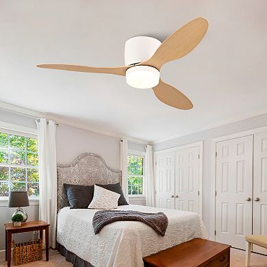 ELEMENT ACE Ultra-Slim Flush-Mount Ceiling Fan with Remote Control and Light
