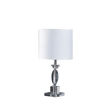 ELEMENT ACE Modern Cut Crystal Table Lamp with Uno-Fitter Drum Shade