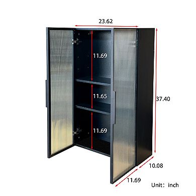 ELEMENT ACE Wall Mounted Glass Door Storage Cabinet for Multiple Rooms