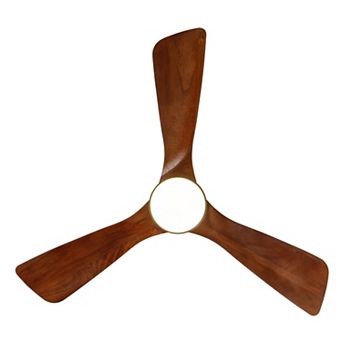 ELEMENT ACE Flush Mount Ceiling Fan with Dimmable LED Light and Reversible Motor