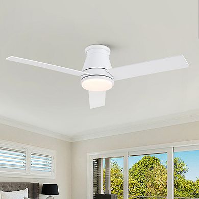 ELEMENT ACE 48-Inch Low Profile Ceiling Fan with Integrated LED Light for Modern Interiors