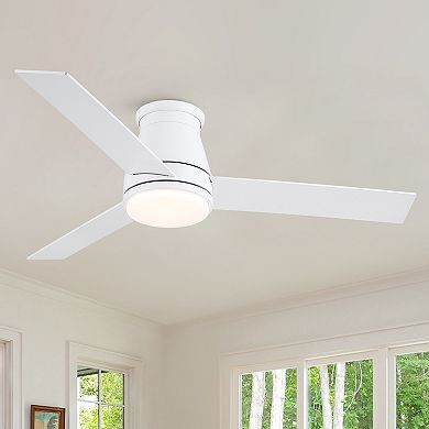 ELEMENT ACE 48-Inch Low Profile Ceiling Fan with Integrated LED Light for Modern Interiors