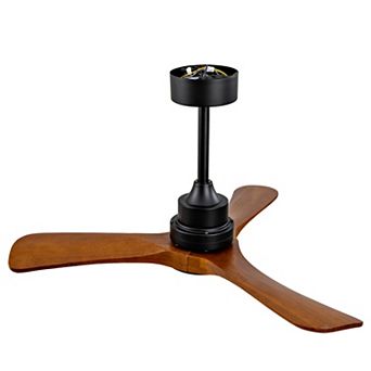 ELEMENT ACE 36-Inch Ceiling Fan with Remote Control and Wood Blades for Bedrooms