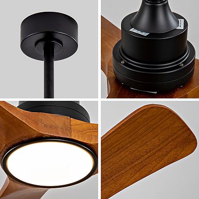 ELEMENT ACE 36-Inch Ceiling Fan with Remote Control and Wood Blades for Bedrooms