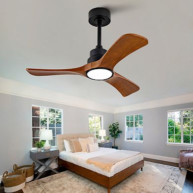 ELEMENT ACE 36-Inch Ceiling Fan with Remote Control and Wood Blades for Bedrooms