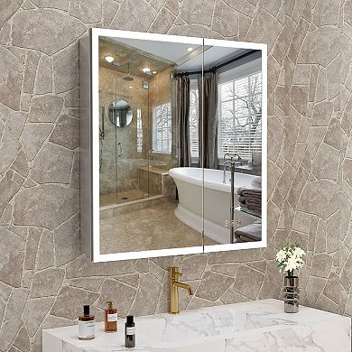 ELEMENT ACE LED Illuminated Bathroom Mirror Cabinet with Anti-Fog and Adjustable Lighting