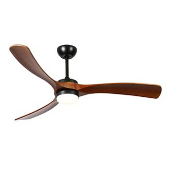 ELEMENT ACE 52 Inch Solid Wood Ceiling Fan with Light and Remote Control