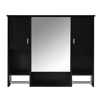 ELEMENT ACE Modern Wall Mounted Storage Cabinet with Mirror and Towel Bar