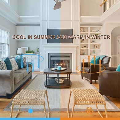 ELEMENT ACE 60 Inch Indoor Modern Ceiling Fan with Remote Control and Solid Wood Blades