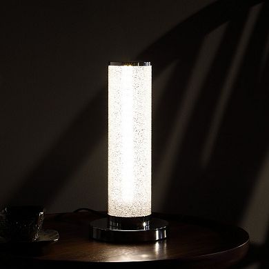 ELEMENT ACE White Crystal Sand Rocks Column LED Table Lamp