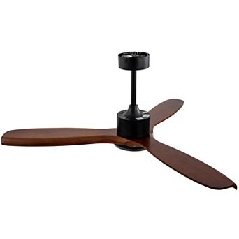ELEMENT ACE 52-Inch Wood Ceiling Fan with Remote Control and Integrated LED Lighting