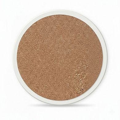 2-PC Round Floral Decorative Coaster with Painted Meadow Design