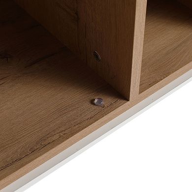 ELEMENT ACE Floating Wall-Mounted Bathroom Vanity with Soft-Close Door and Open Shelves