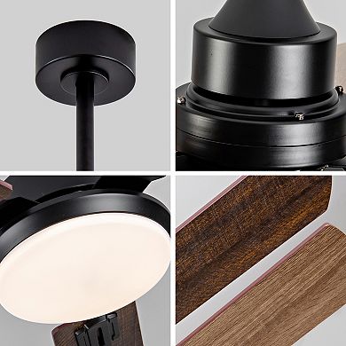ELEMENT ACE 52-Inch Indoor Outdoor Ceiling Fan with Light Remote App Control Dimmable LED