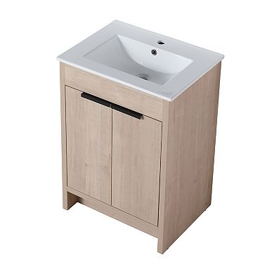 ELEMENT ACE Freestanding Bathroom Vanity with Soft-Close Cabinet Doors and Adjustable Shelves