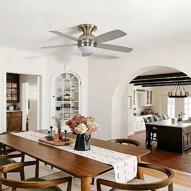 ELEMENT ACE 52 Inch Reversible Plywood Blade Ceiling Fan with LED Light Kit and Remote