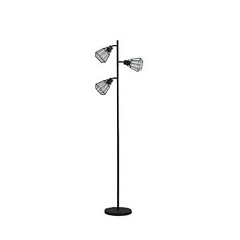 ELEMENT ACE Adjustable Cage Shade Industrial Farmhouse Metal Floor Lamp
