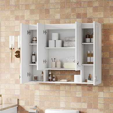 ELEMENT ACE Modern Adjustable Shelves Wall Mounted Bathroom Storage Cabinet with Soft Close Hinges