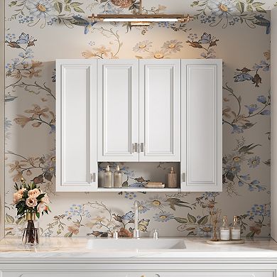 ELEMENT ACE Modern Adjustable Shelves Wall Mounted Bathroom Storage Cabinet with Soft Close Hinges