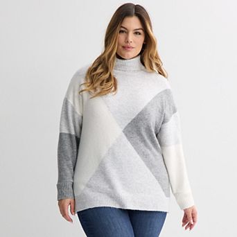 Plus Size Apt. 9® Pullover Turtleneck Long Sleeve Sweater