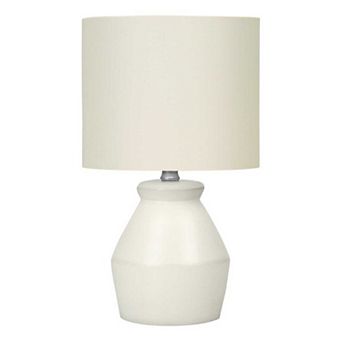 ELEMENT ACE Modern Ceramic Table Lamp with Linen Drum Shade