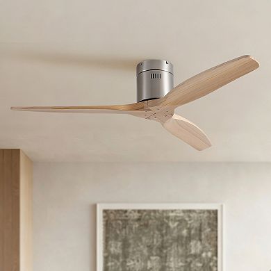 ELEMENT ACE Reversible DC Motor Flush Mount Ceiling Fan with Remote Control