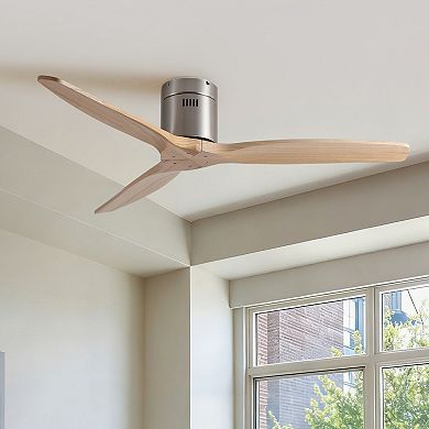 ELEMENT ACE Reversible DC Motor Flush Mount Ceiling Fan with Remote Control