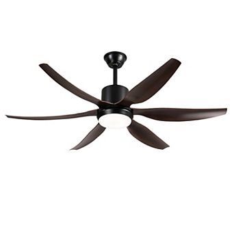 ELEMENT ACE Modern 6-Blade Ceiling Fan with Integrated LED Light and Remote Control