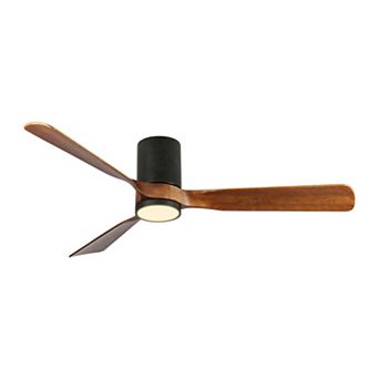 ELEMENT ACE 60-Inch Indoor Outdoor Flush Mount Ceiling Fan with Wooden Blades