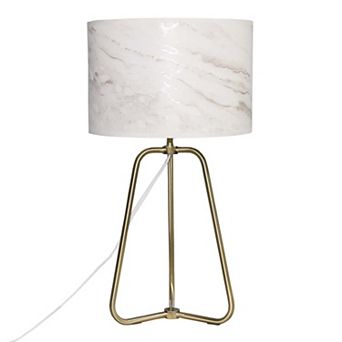 ELEMENT ACE Modern Table Lamp with Marble Pattern Shade and Bronze Base