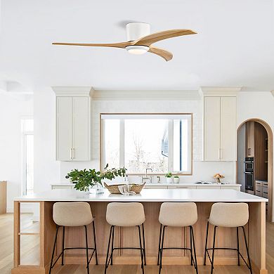 ELEMENT ACE 52 Inch Solid Wood Blades Ceiling Fan with Light and Remote Control