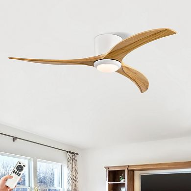 ELEMENT ACE 52 Inch Solid Wood Blades Ceiling Fan with Light and Remote Control